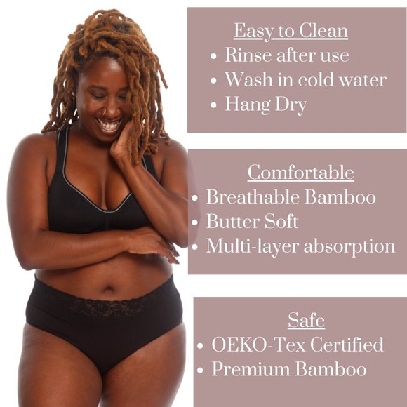 Sustainable Period/Pee Proof Underwear| Washable & Reusable| FLOH Wear Brief - Picture 1 of 7